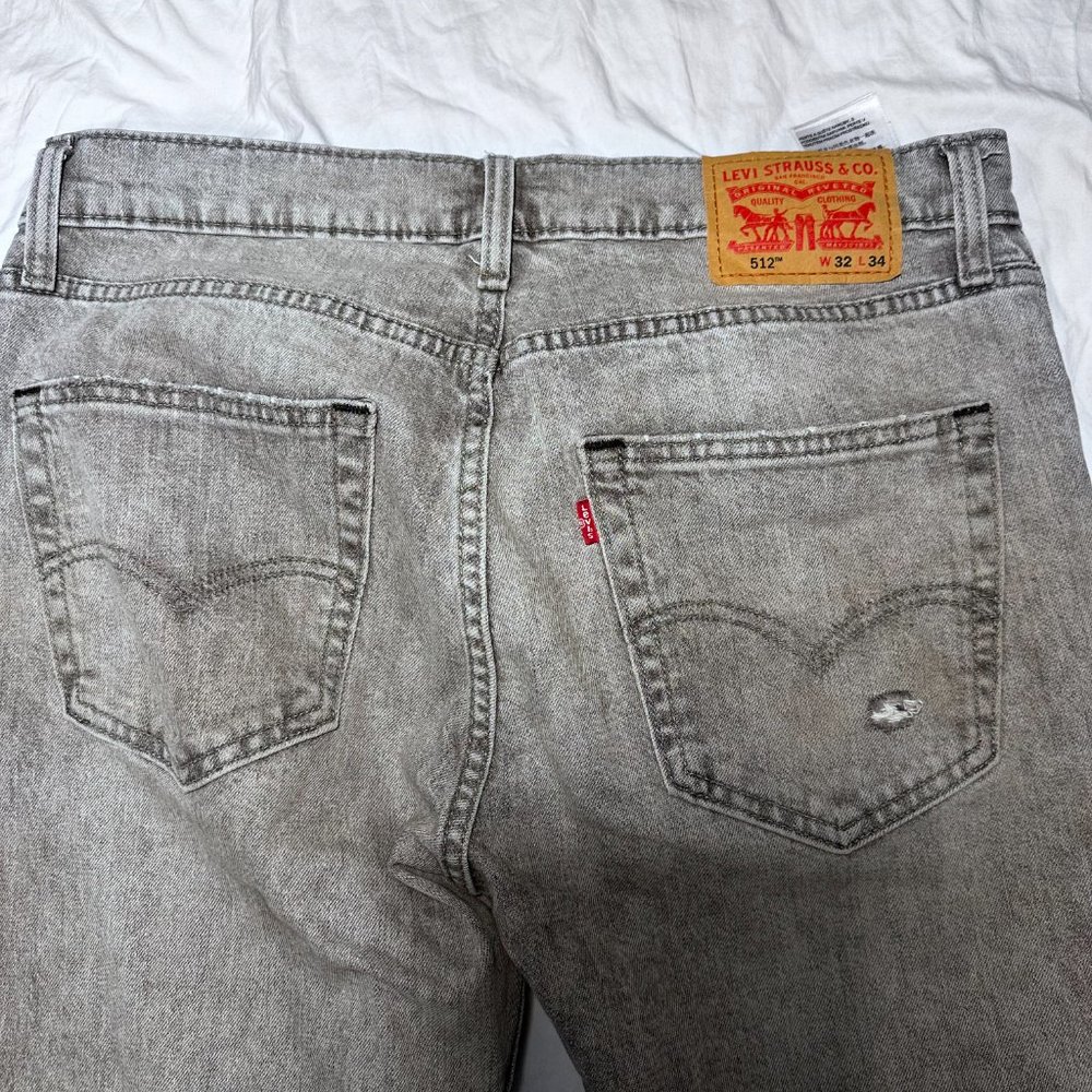 Grey Levi Ripped Jeans - Picture 2 of 2
